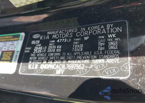 2020 Kia Sportage Ex z USA, uszkodzony, nr VIN KNDPNCAC9L7697562